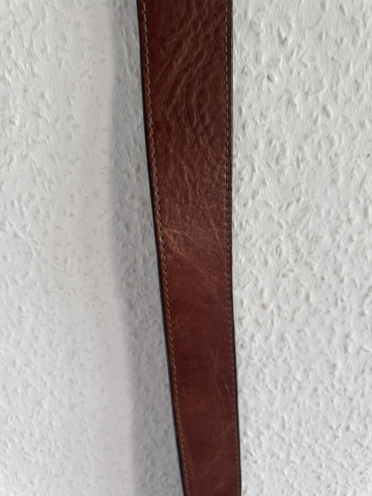 Dsquared2 Hawaii Logo Leather Belt Brown Orange Size 36 - 6 Thumbnail