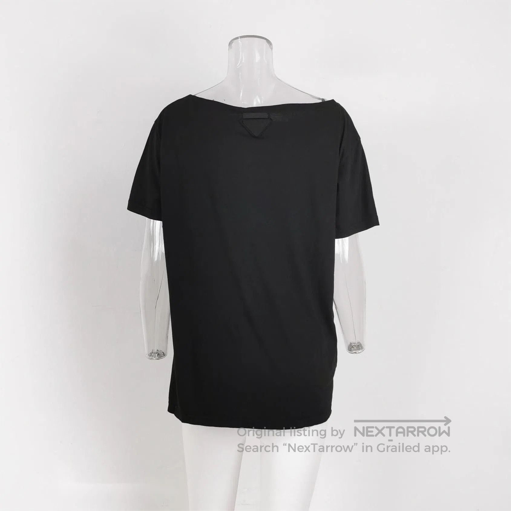 Prada Prada Black Cotton Crew Neck T. Size XL / US 12-14 / IT 48-50 - 3 Thumbnail