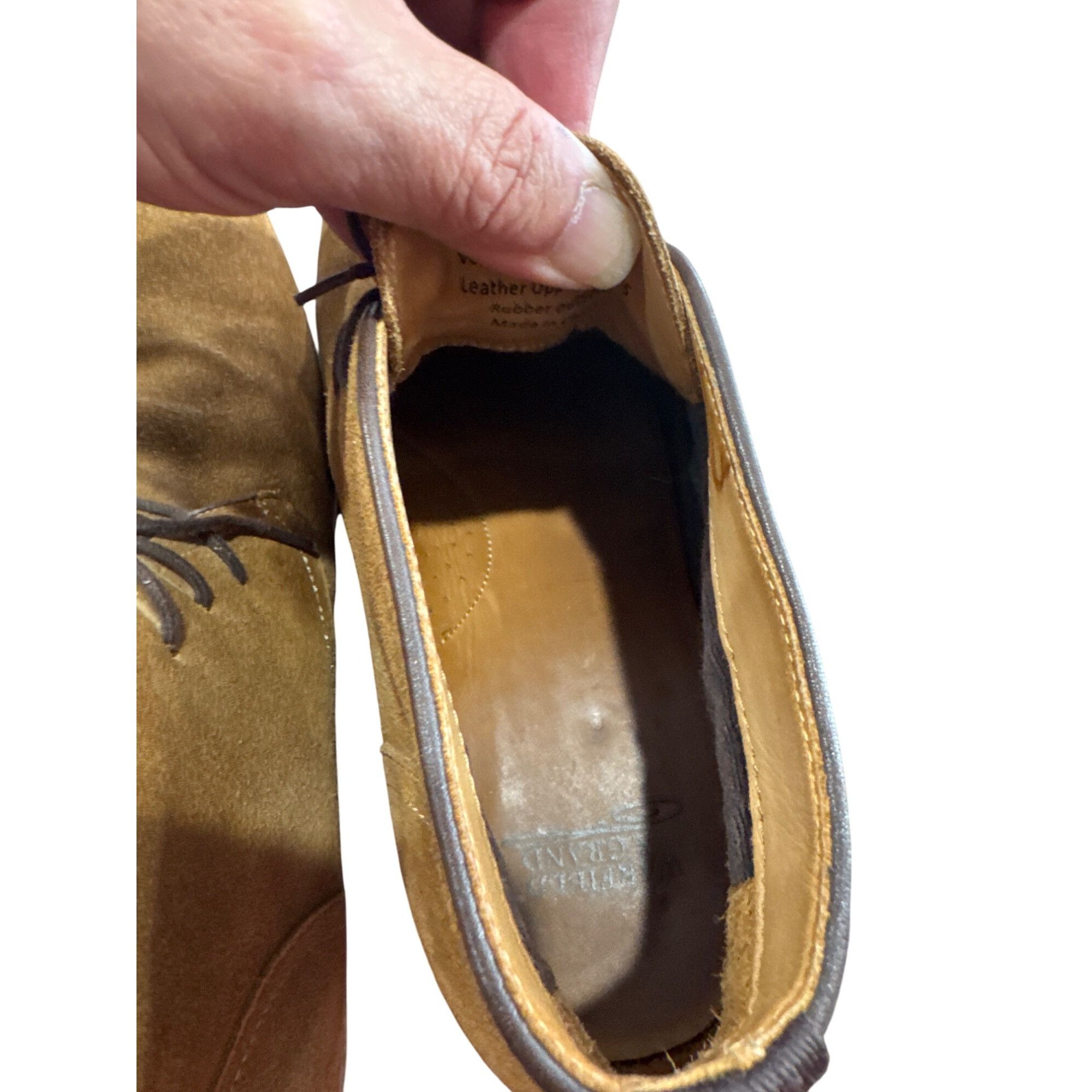 Designer Warfield Grand Mens Brown Leather Suede Ankle Chukka Boots S Size US 10.5 / EU 43-44 - 13 Thumbnail