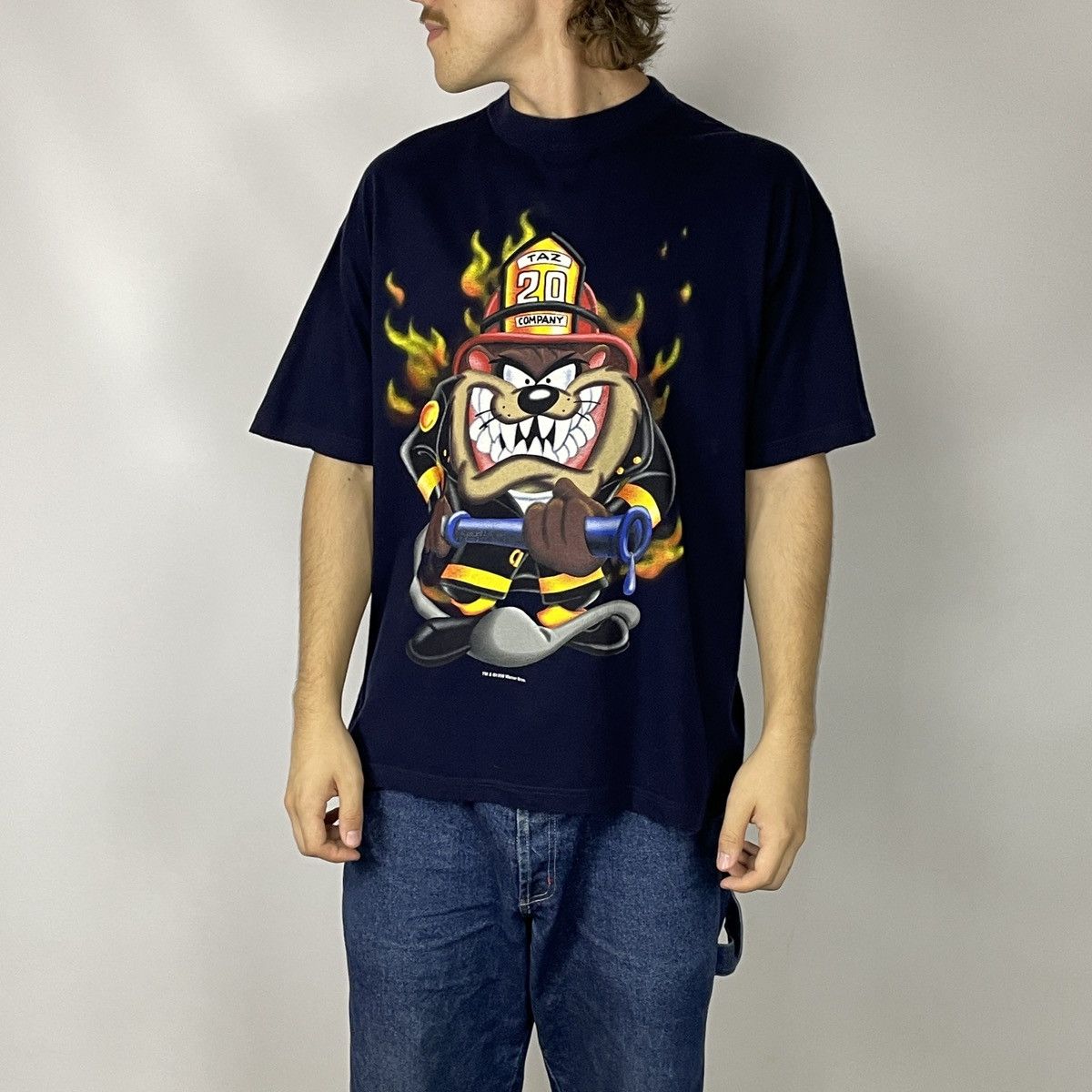 Vintage 🦁Warner Bros.🦁 Tasmanian Devil Vintage T-shirt Size US L / EU 52-54 / 3 - 1 Thumbnail