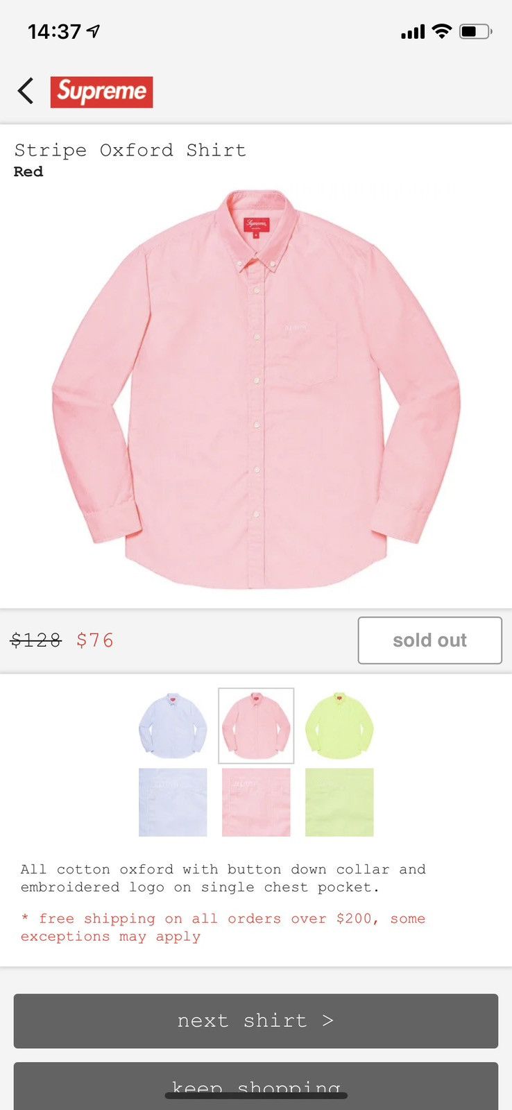 Supreme Supreme Stripe Oxford Shirt Size US M / EU 48-50 / 2 - 1 Thumbnail