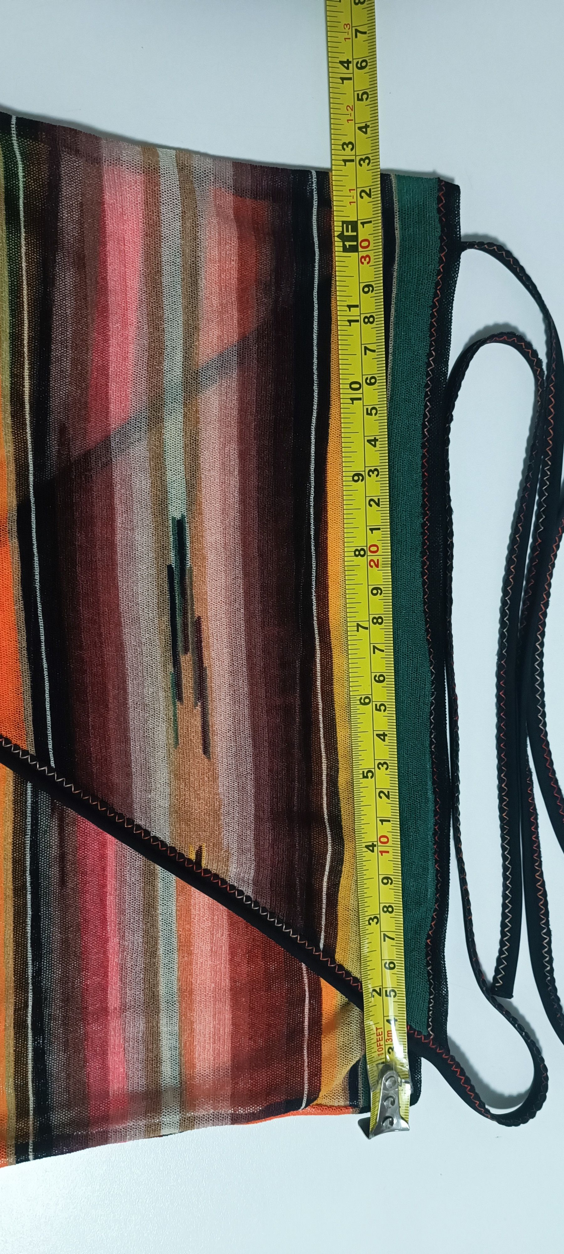 Jean Paul Gaultier SS2005 - Multicolor stripes mesh Crop top Size XS / US 0-2 / IT 36-38 - 24 Thumbnail