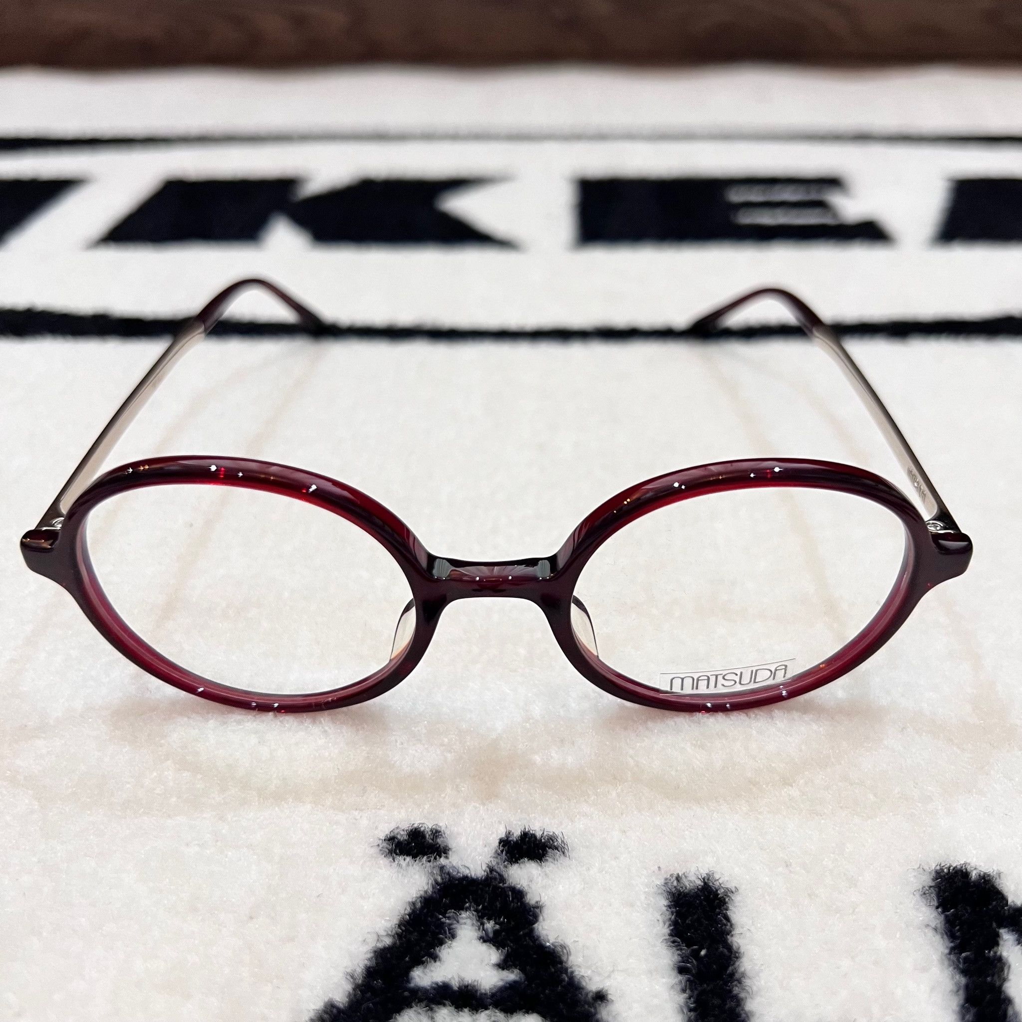 Matsuda Matsuda M2033 Round Eyeglasses in Burgundy / Dirty Red Size ONE SIZE - 2 Thumbnail