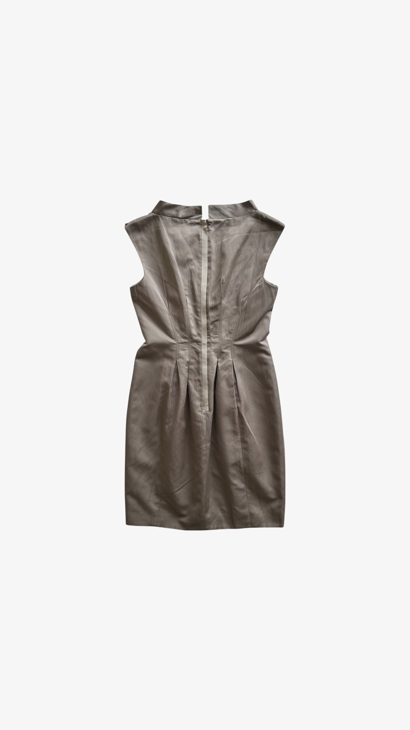 Sportmax Vintage Y2K Women's Max Mara Sportmax Linen Beige Dress Size S / US 4 / IT 40 - 3 Thumbnail