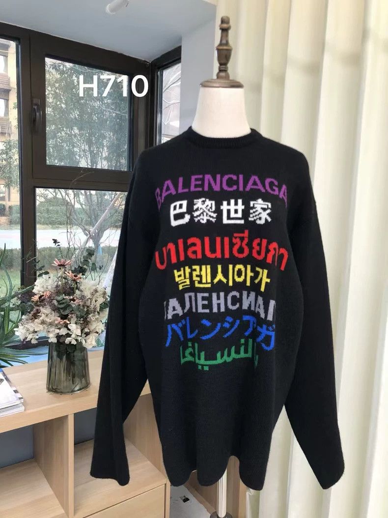 Balenciaga Balenciaga Multicolor Logo Knit Sweater Unisex-dmc Size US XS / EU 42 / 0 - 1 Thumbnail