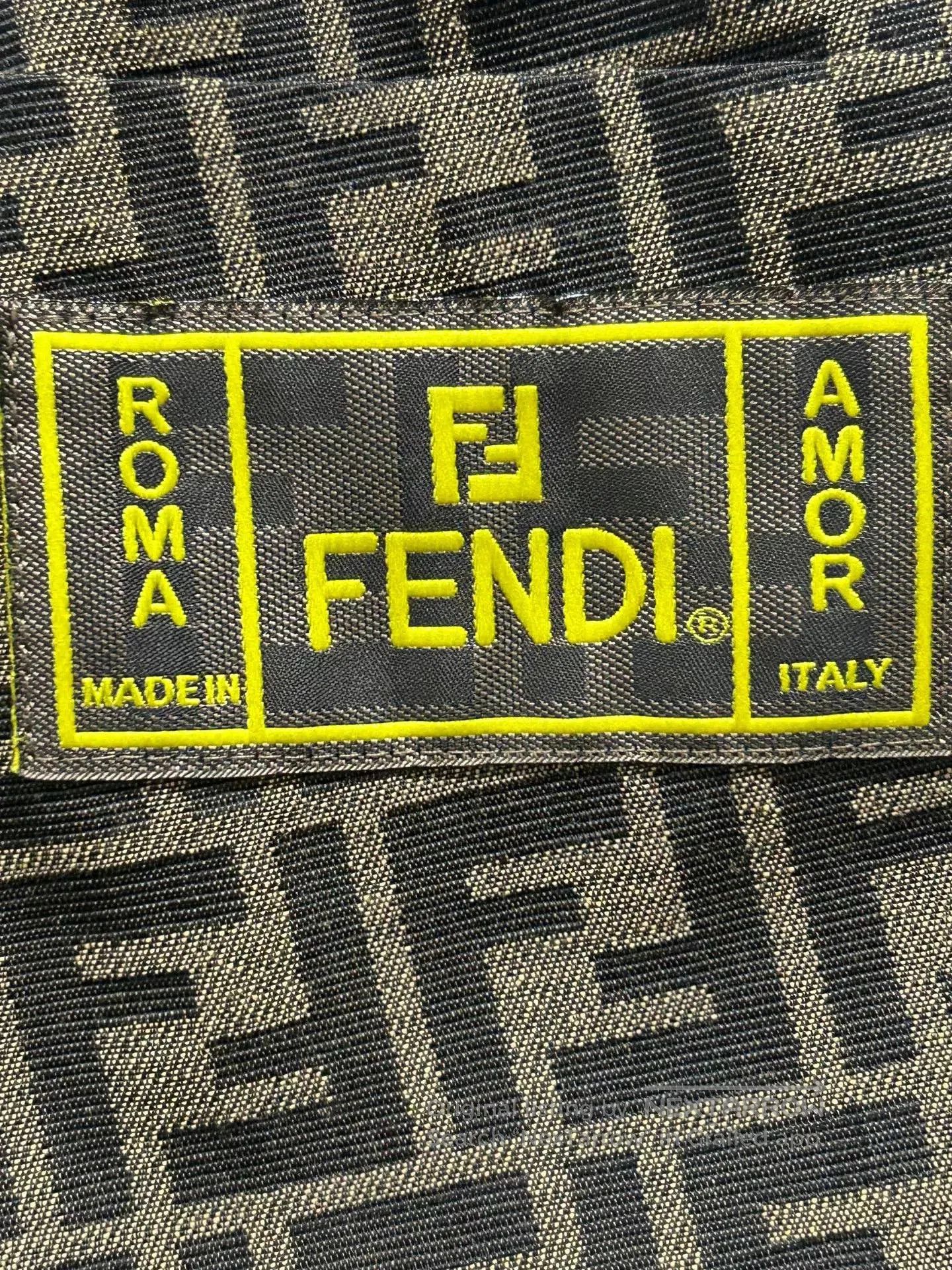 Fendi FENDI Logo All-Over Print Straight Jeans. Size US 32 / EU 48 - 4 Thumbnail