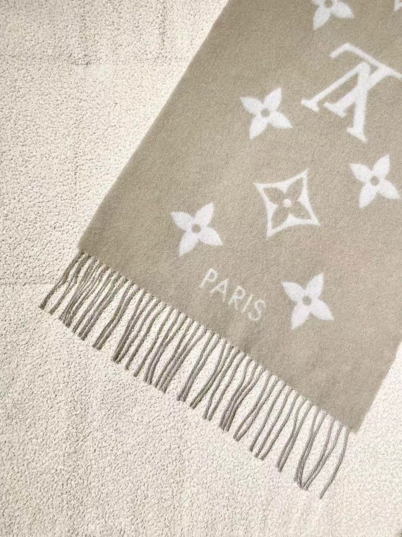 Louis Vuitton Louis Vuitton Cashmere presbyopic full print cashmere scar Size ONE SIZE - 5 Thumbnail