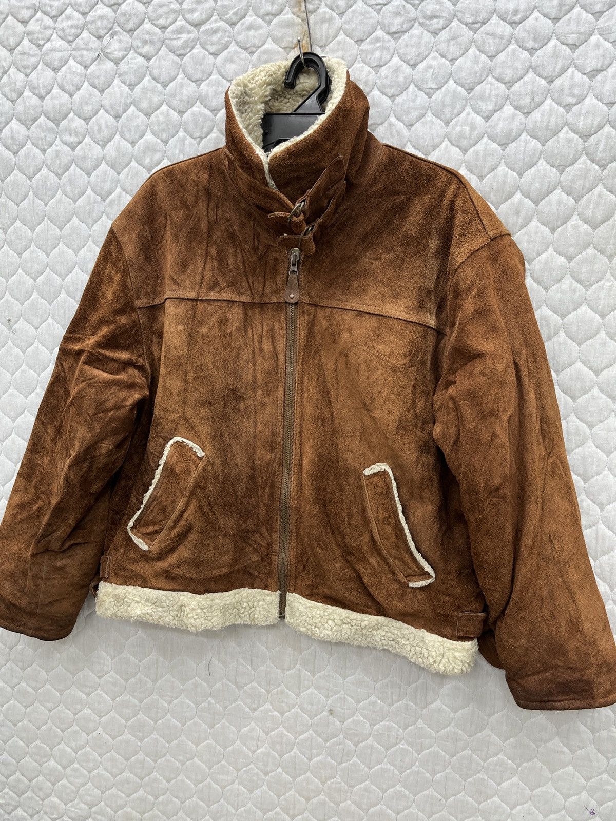 Vintage 🔥🔥🔥ARCHIVE CREATION CUBE LEATHER SHEARLING JACKET Size US L / EU 52-54 / 3 - 2 Thumbnail