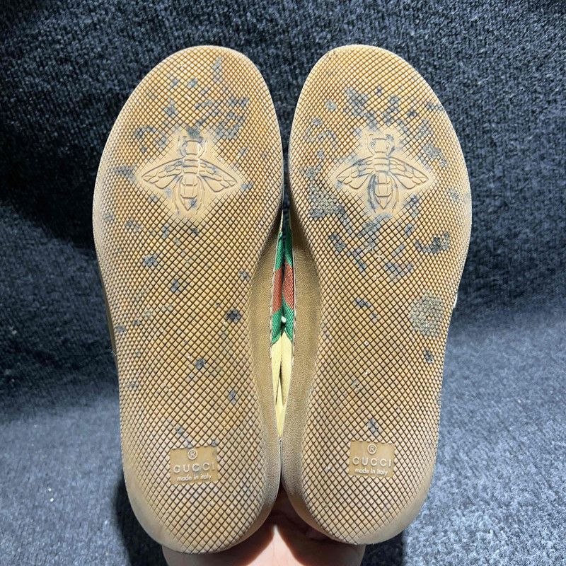 Gucci Gucci G74 Web Leather Low-top Sneakers for Men Size US 8 / EU 41 - 3 Thumbnail