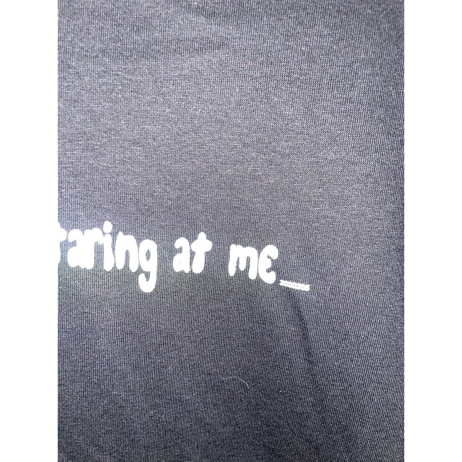 Gildan Y2K Stop Staring At Me Joke Humor Black Shirt 2000s Large L Size US L / EU 52-54 / 3 - 3 Thumbnail