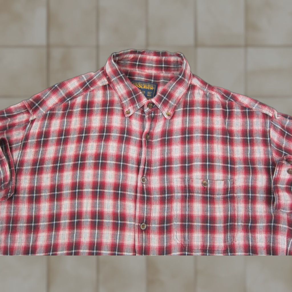 Vintage VINTAGE Woolrich Shirt Mens XL Red Plaid Button-Down Woolrich Shirted? Size US XL / EU 56 / 4 - 1 Thumbnail