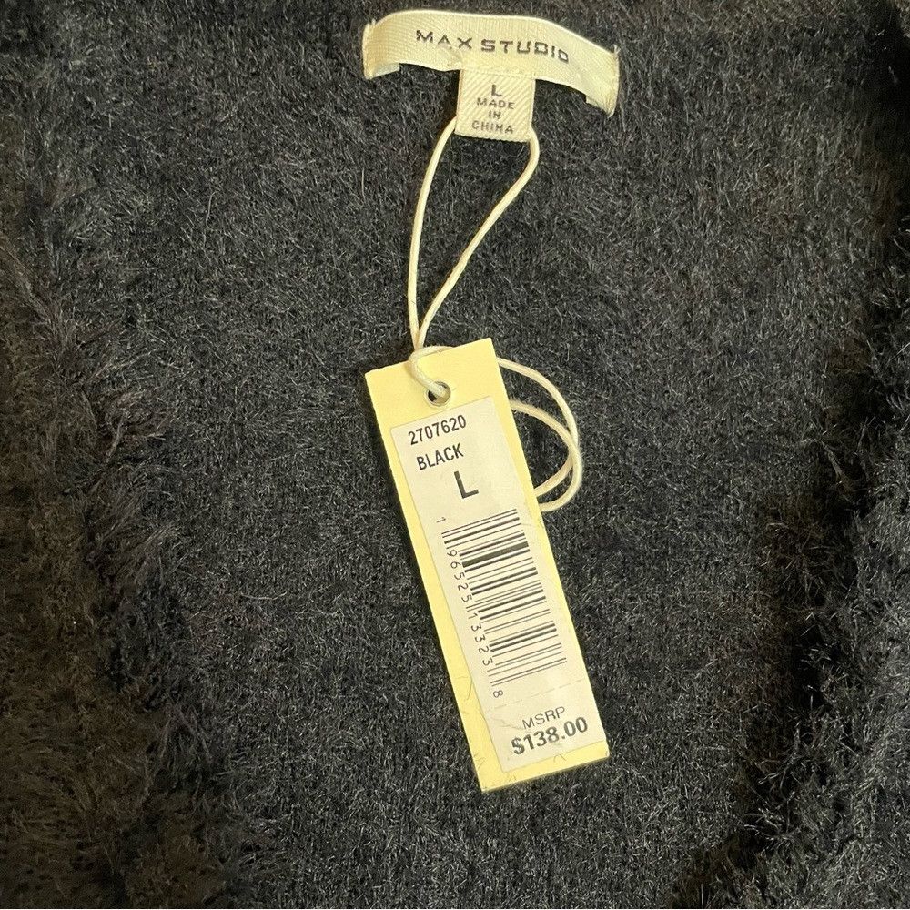 Other NWT New $138 Max Studio Fur Black Vest With Pockets Size L Size L / US 10 / IT 46 - 7 Thumbnail