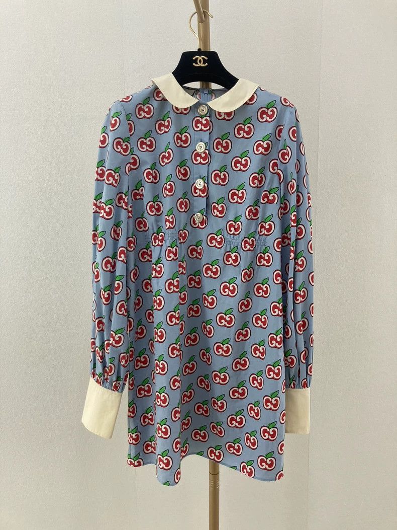 Gucci Gucci Limited Blue Apple Dress - dmc Size US 32 / EU 48 - 1 Thumbnail