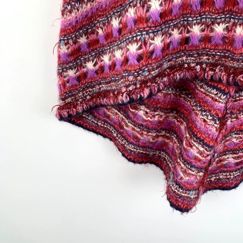 Chanel Chanel Pink alpaca knitted striped skirt 2505-Nextarrow Size 42" / US 20 - 4 Thumbnail