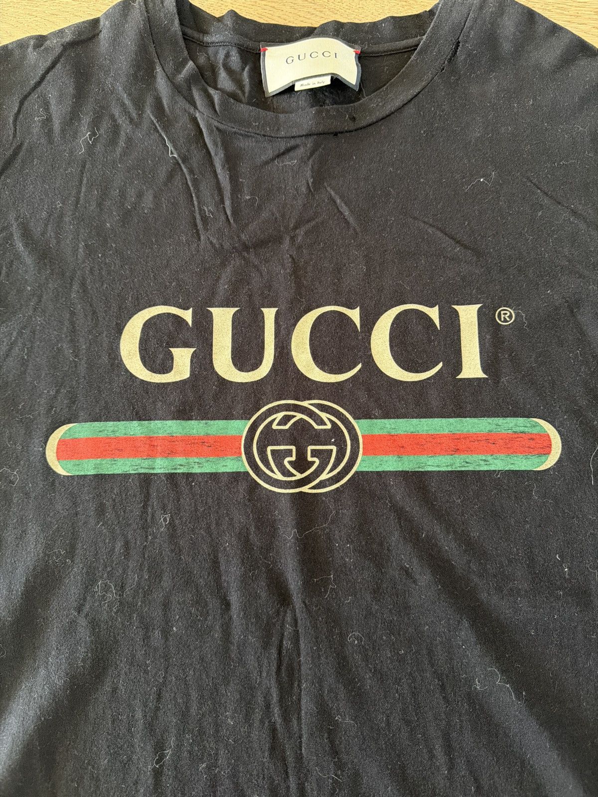 Gucci Classic Black Gucci T shirt Size S / US 4 / IT 40 - 1 Thumbnail