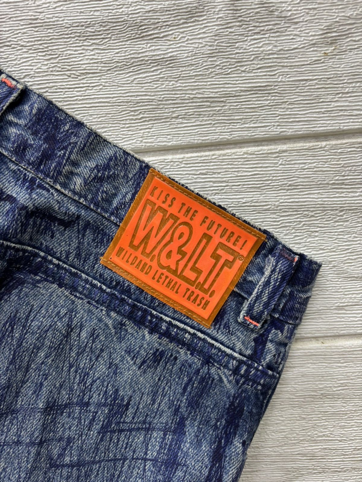 Walter Van Beirendonck W&LT⚡️Pen Graffiti Archive Flared Jeans Distressed Denim Size US 30 / EU 46 - 7 Thumbnail