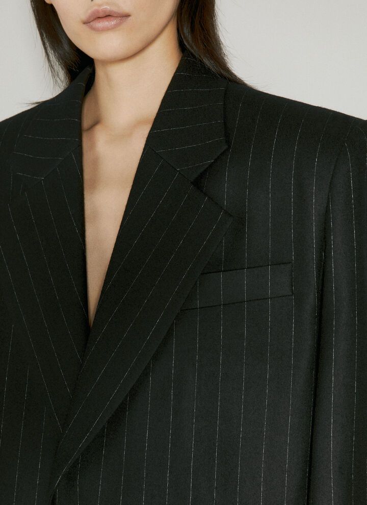 Saint Laurent Paris o1bcso1str1124 Oversized Jacket in Black Size M / US 6-8 / IT 42-44 - 6 Thumbnail