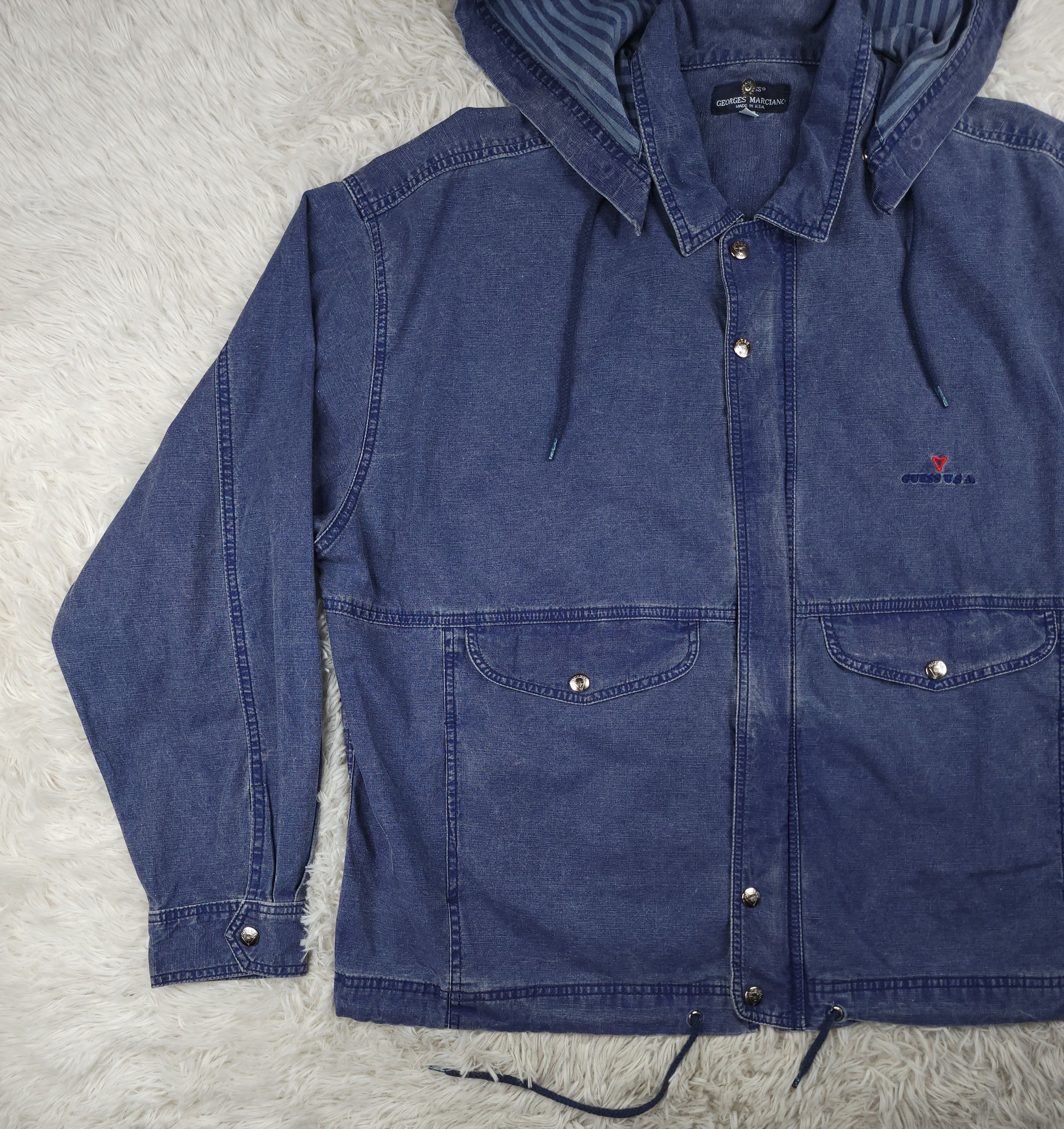 Guess Guess US by George Marciano denim hooded jacket Size XL Size US XL / EU 56 / 4 - 3 Thumbnail