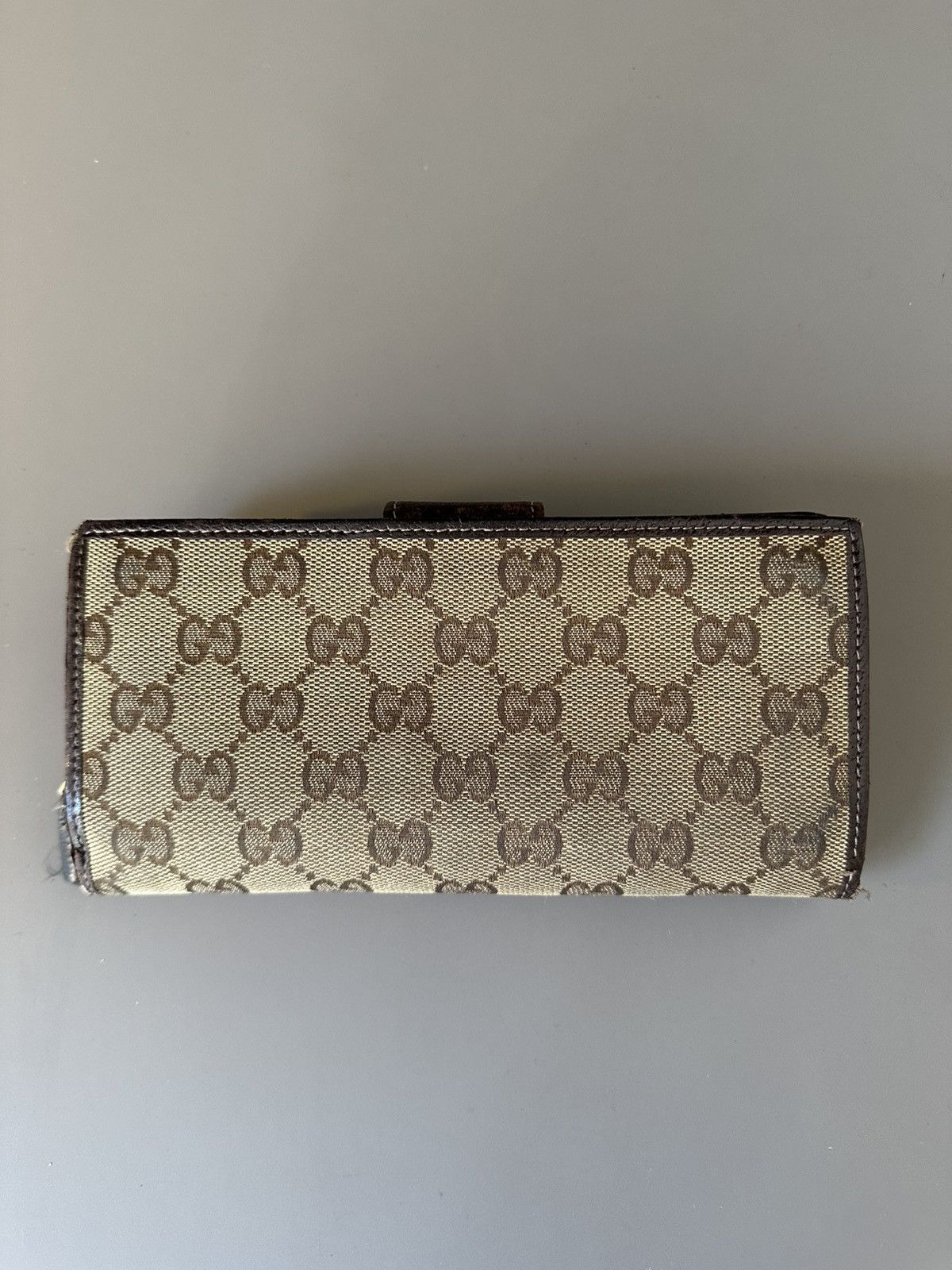 Gucci Gucci GG Canvas & Leather Wallet – Brown Monogram Size ONE SIZE - 3 Thumbnail
