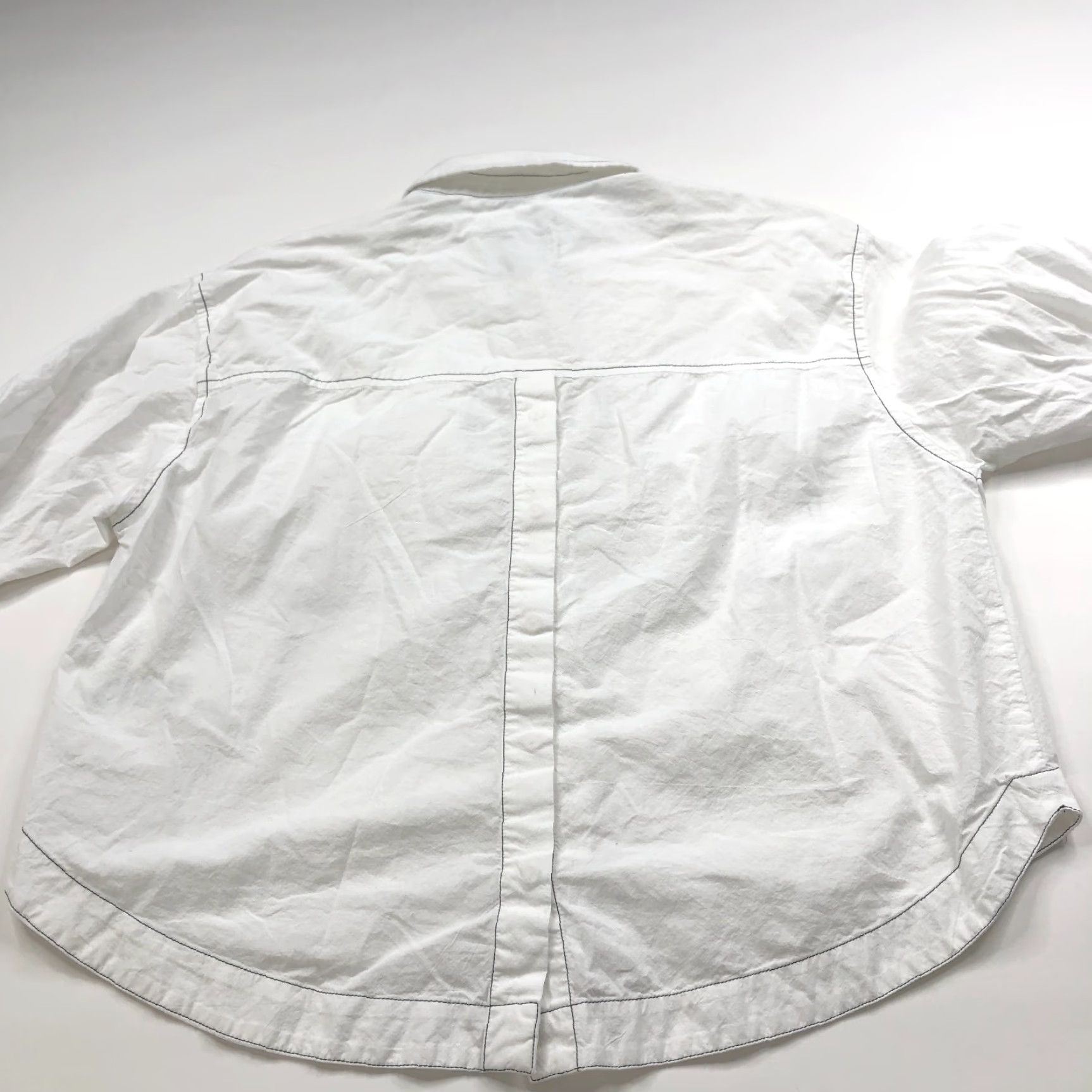 Scotch & Soda Scotch & Soda Shirt XS White Cotton Long Sleeve Button-Up Women's Cropped Shirt XS White Size XS / US 0-2 / IT 36-38 - 7 Thumbnail