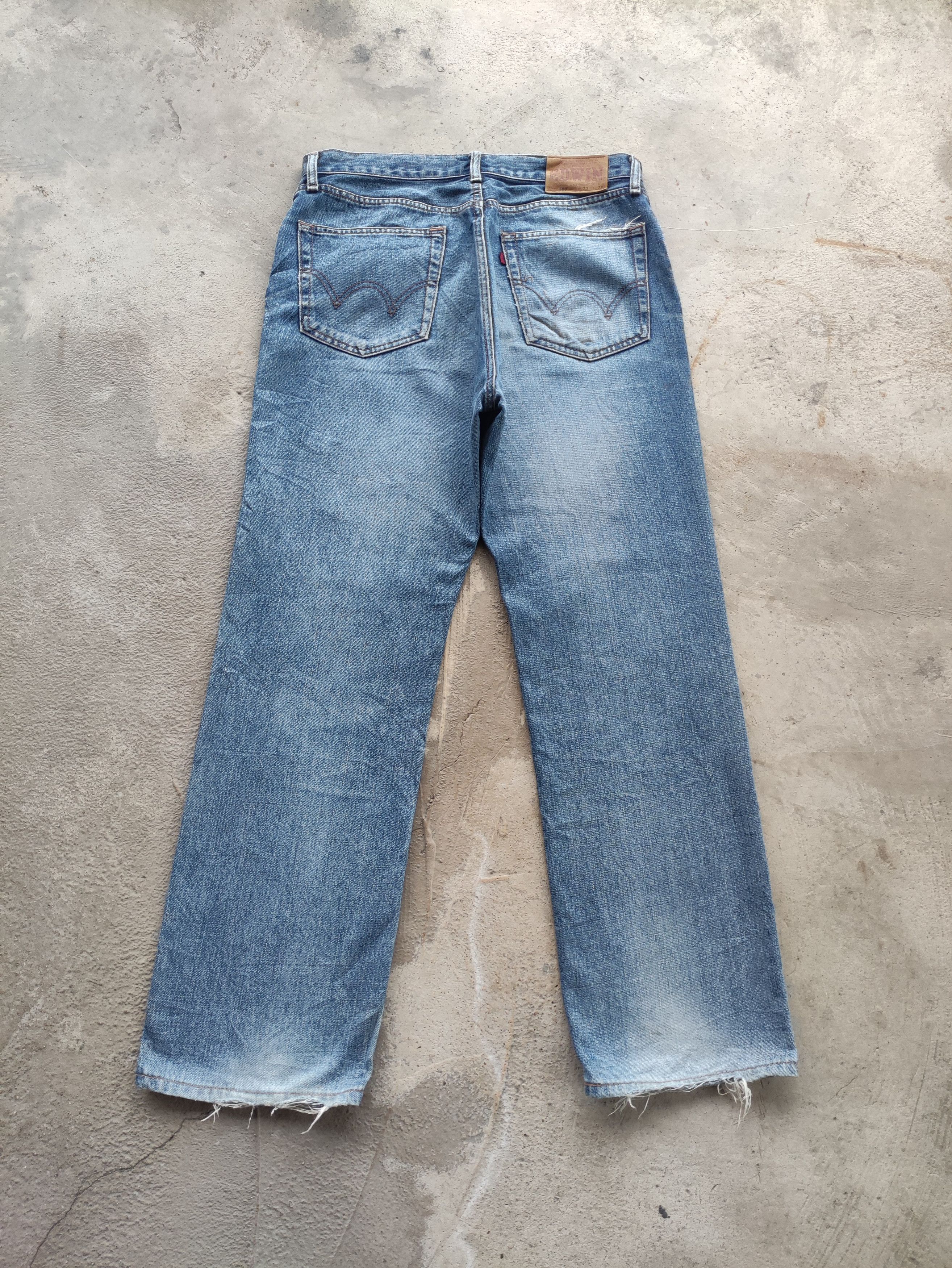 Edwin Vintage Edwin 503 Japan Distressed Faded Denim Size US 35 - 9 Thumbnail