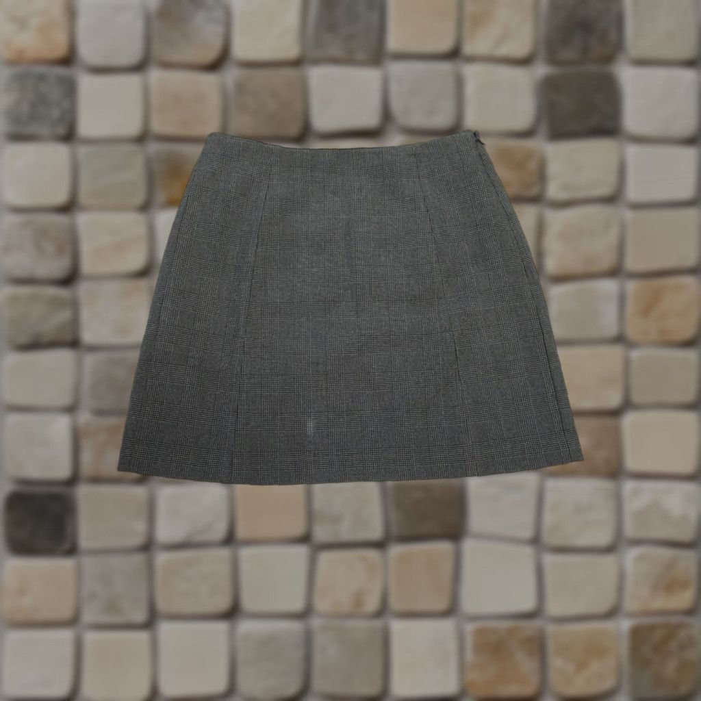 Vintage Babaton Skirt Womens 12 Gray Black Glen Check A Line Dress, Skirt, or Top? Size 34" / US 12 / IT 48 - 1 Thumbnail