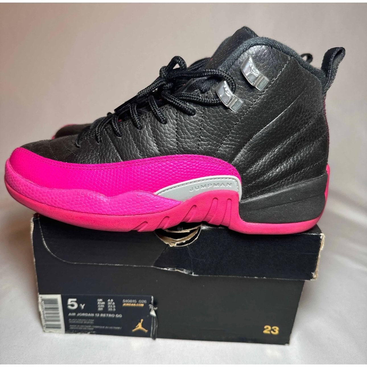 Jordan Brand × Nike Size 5 - Air Jordan 12 Retro GS Deadly Pink Men's Shoes Size US 5 / EU 37 - 8 Thumbnail