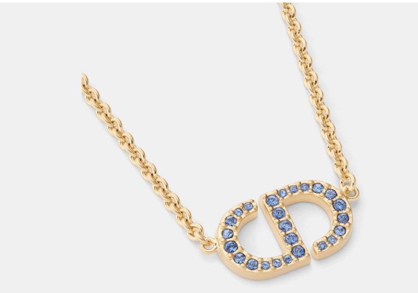 Dior o1w1db11224 Size: OS / Petit CD Necklace in Gold & Blue Size ONE SIZE - 2 Thumbnail