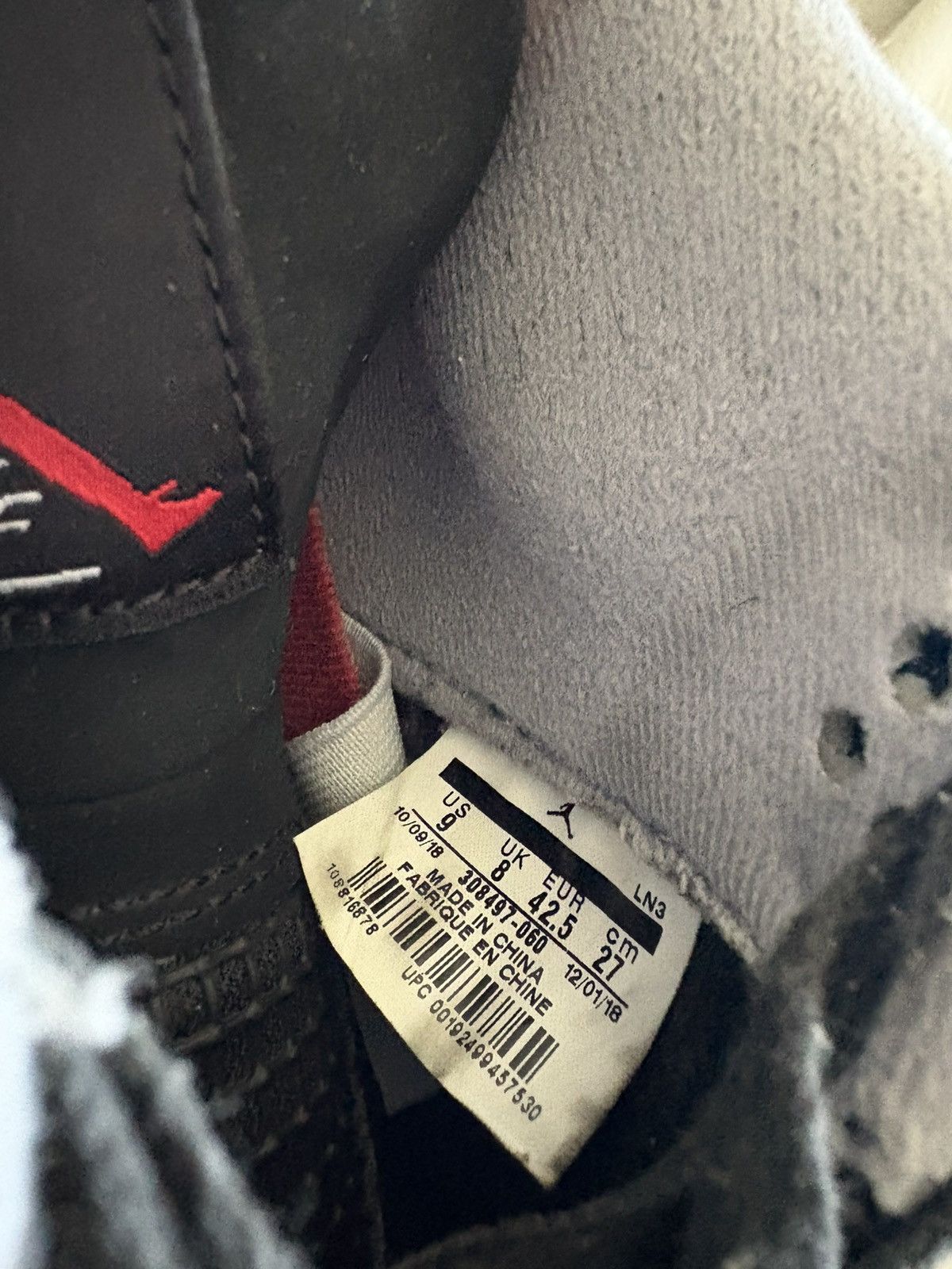 Jordan Brand Nike Jordan Retro 4 OG BRED 2019 Size US 9 / EU 42 - 10 Thumbnail