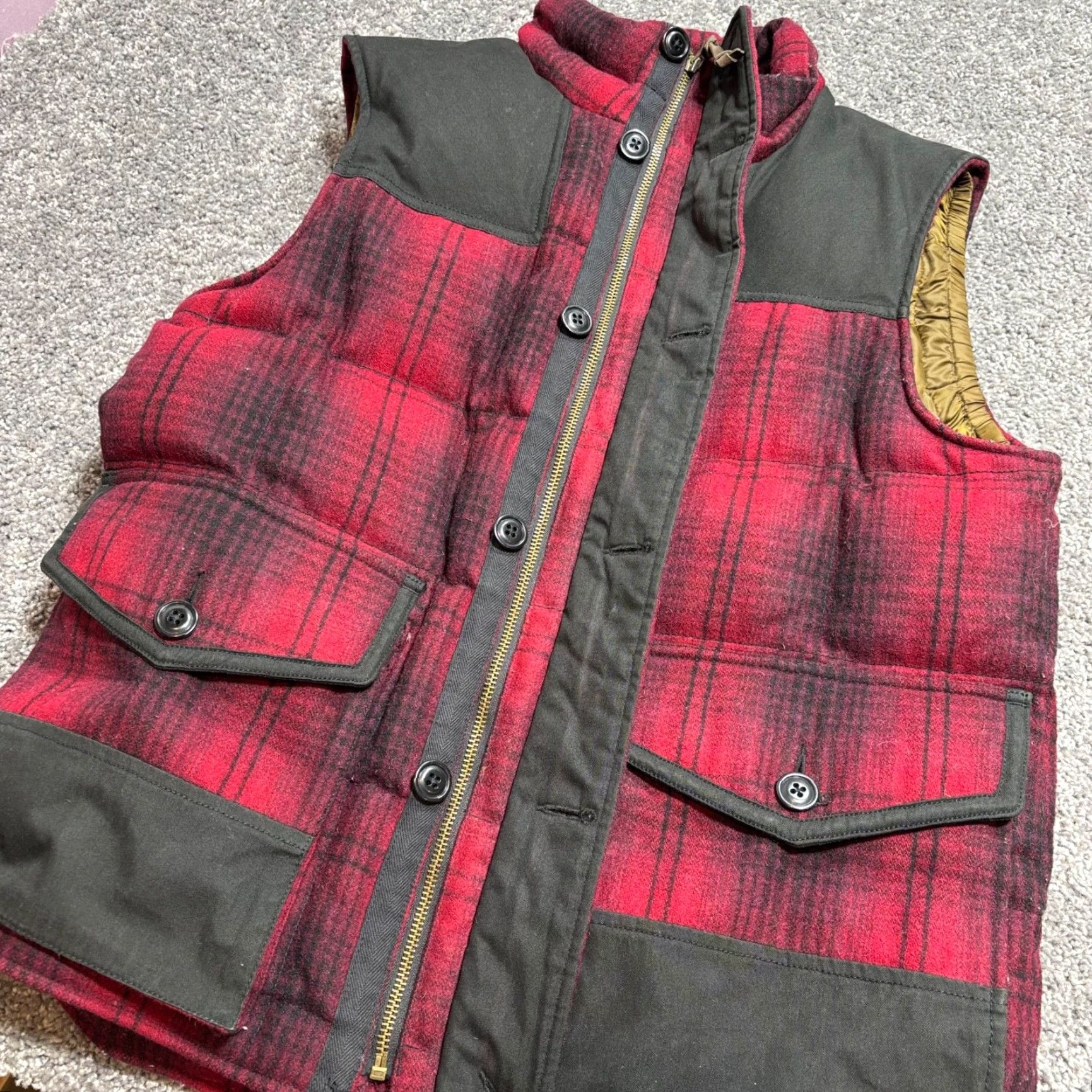 Eddie Bauer Eddie Bauer 1936 Skyliner Down Hunting Vest Mens M Red Plaid Full Zip EB550 Vest Size US M / EU 48-50 / 2 - 2 Thumbnail