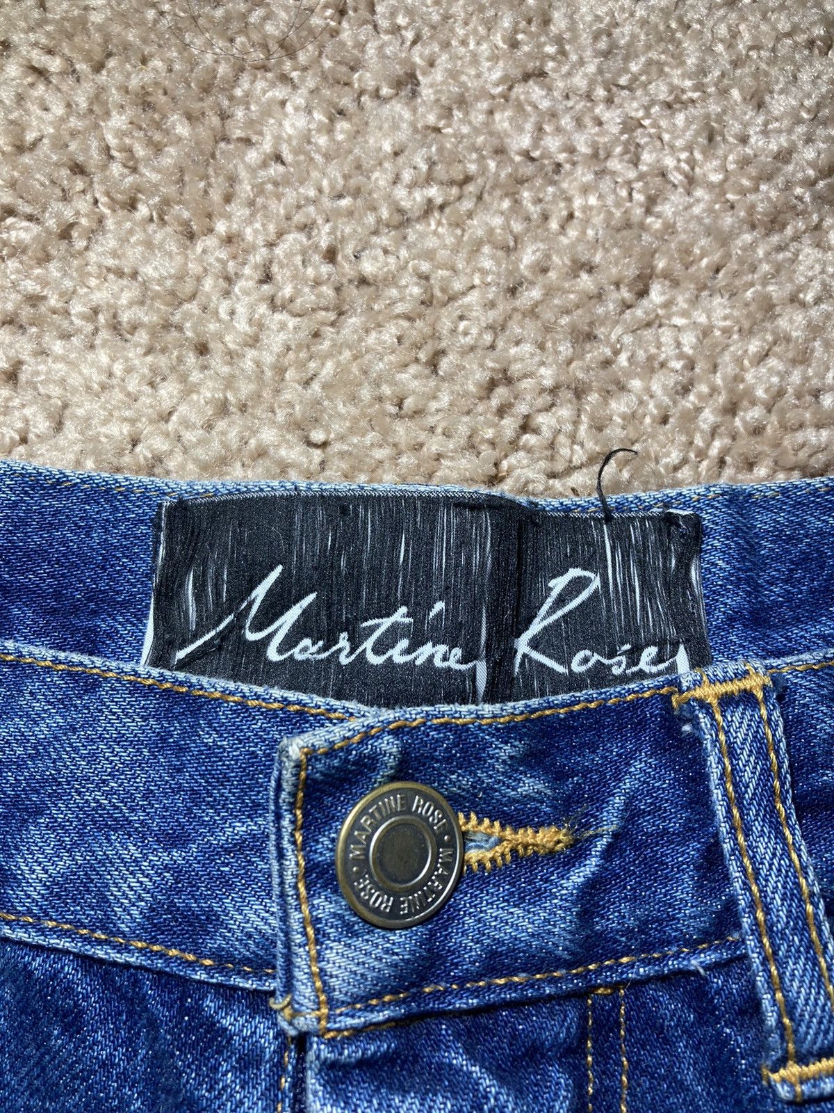 Martine Rose SS18 Martine Rose Boss Logo Extended Jeans 2018 MR Indigo 90 Size US 30 / EU 46 - 3 Thumbnail