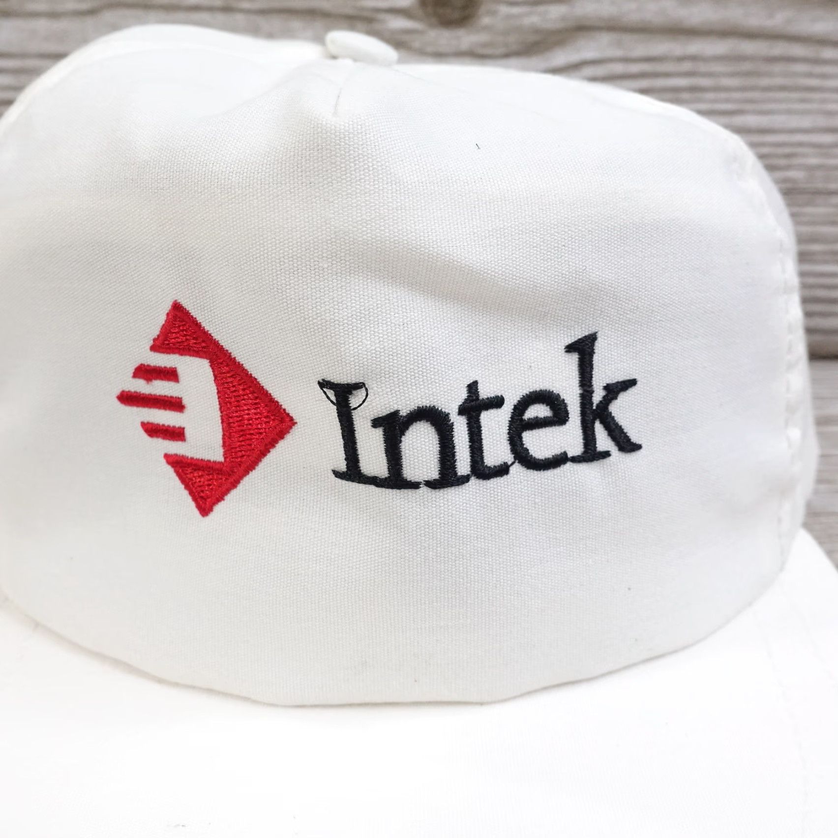 Vintage Vintage Intek White Adjustable Snapback Baseball Cap USA Made Unisex Adults 90s Casual Mens Size ONE SIZE - 2 Thumbnail