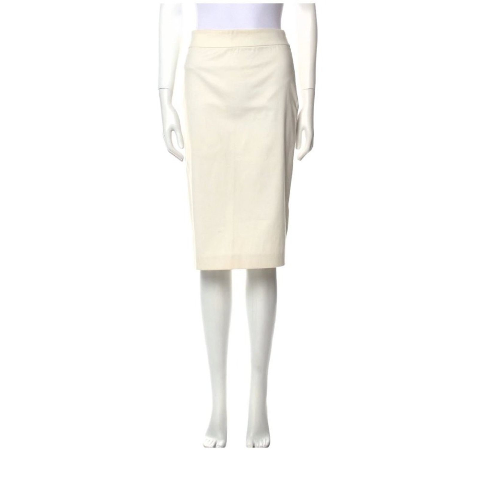 Gucci Vintage Gucci Tom Ford Beige Tan Knee Length Skirt NWT 38 2 Size 26" / US 2 / IT 38 - 1 Thumbnail
