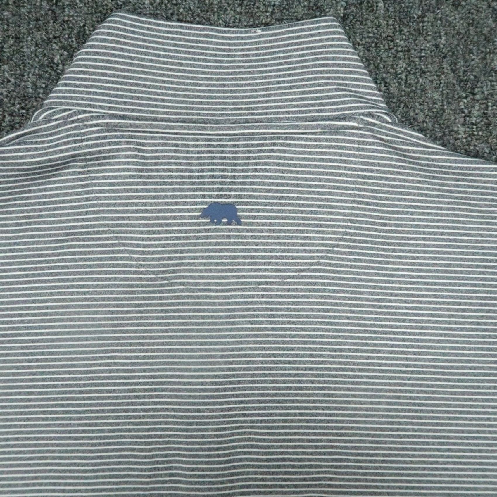 Vintage VINTAGE Onward Reserve Pullover Mens 2XL Gray Striped Quarter Zip Performance Mock Neck Size US XXL / EU 58 / 5 - 5 Thumbnail