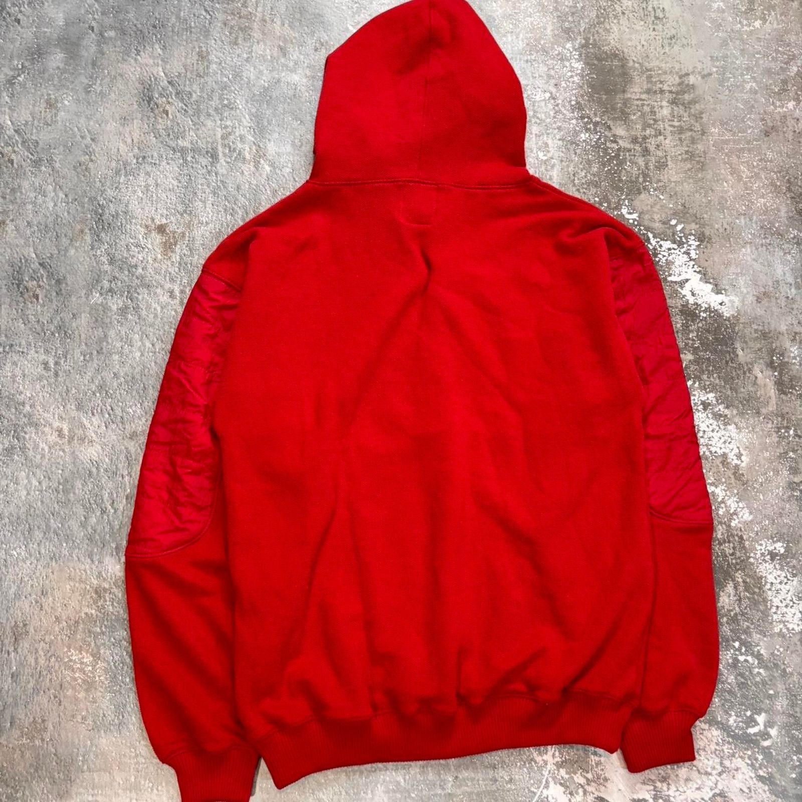 Levi's × Vintage Vintage 90s Red Waffle Knit Hoodie! Size XL Size US XL / EU 56 / 4 - 2 Thumbnail