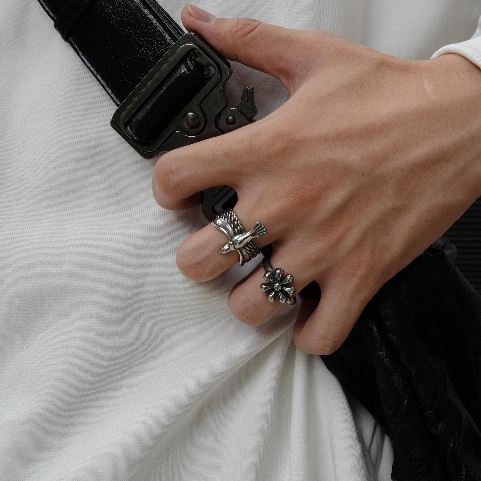 Jewelry Bird Rare Jewelry Rings Open Size Chrome Ring (Size 7-13) Size ONE SIZE - 2 Thumbnail