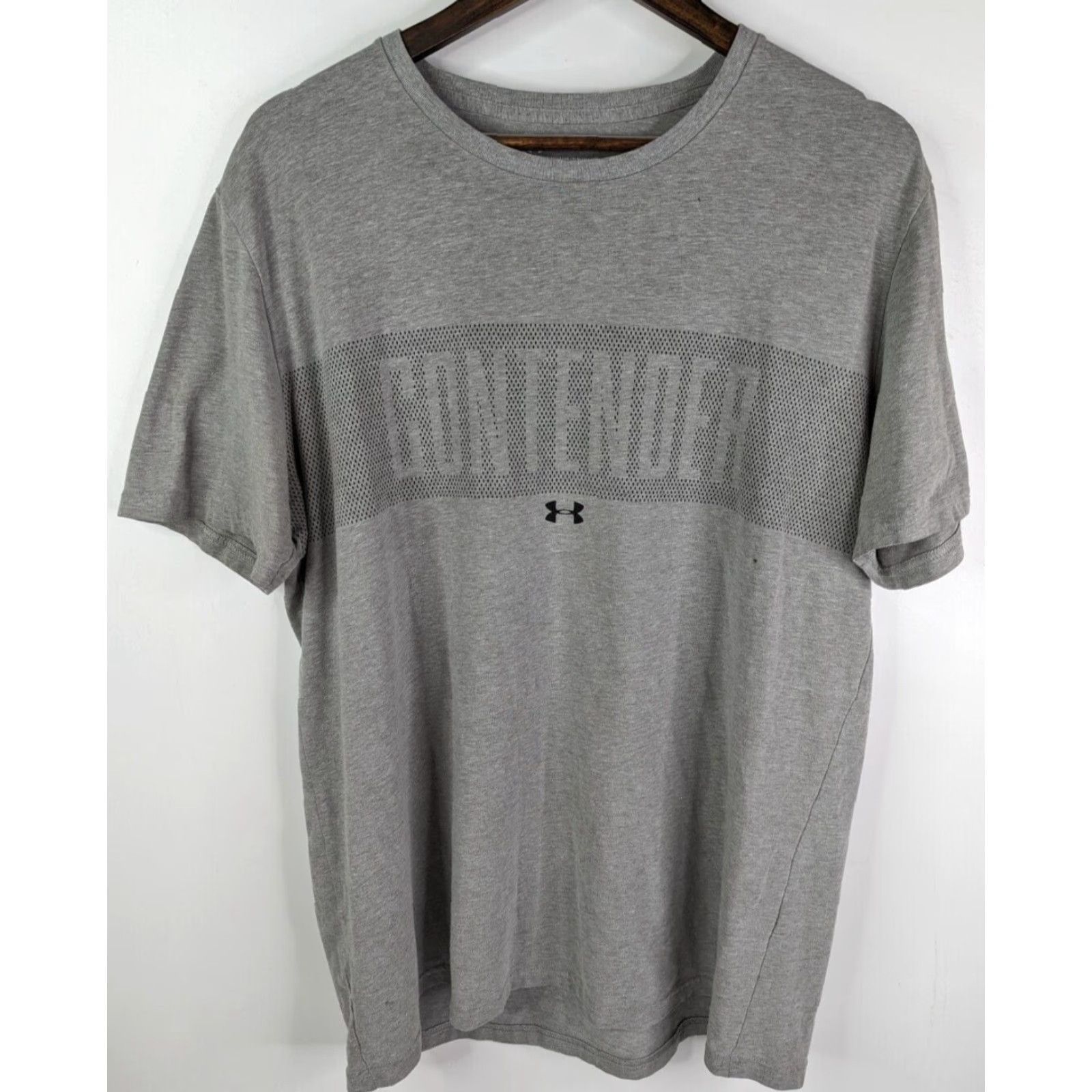 Under Armour Under Armour T-Shirt Contender Short Sleeve Crew Neck Grey Large MEN’s Shirt Size US L / EU 52-54 / 3 - 2 Thumbnail