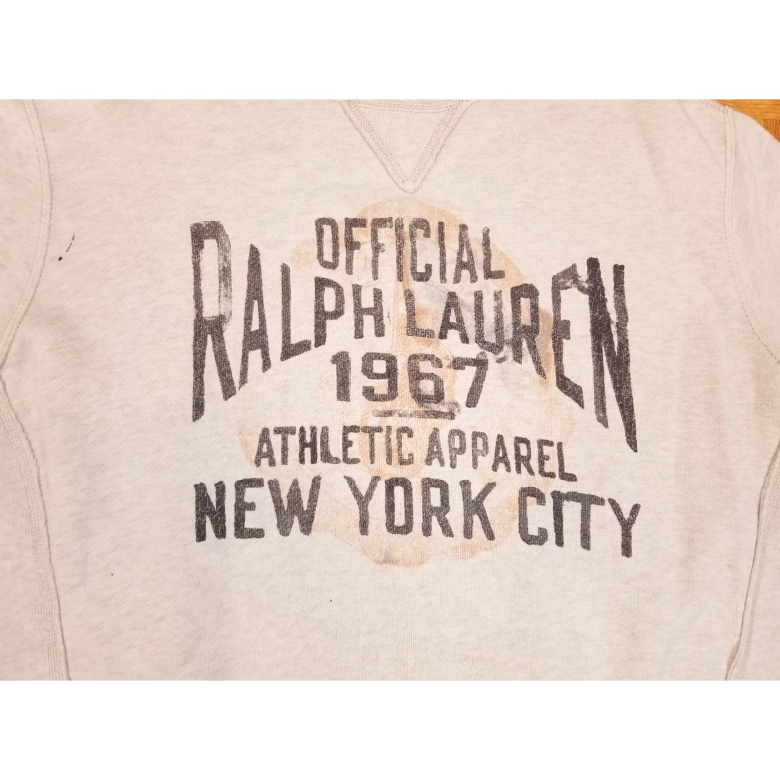 Ralph Lauren VINTAGE Ralph Lauren POLO Distressed Sweatshirt Shirt Large Gray Cotton Pullover Regular Men Size US L / EU 52-54 / 3 - 2 Thumbnail