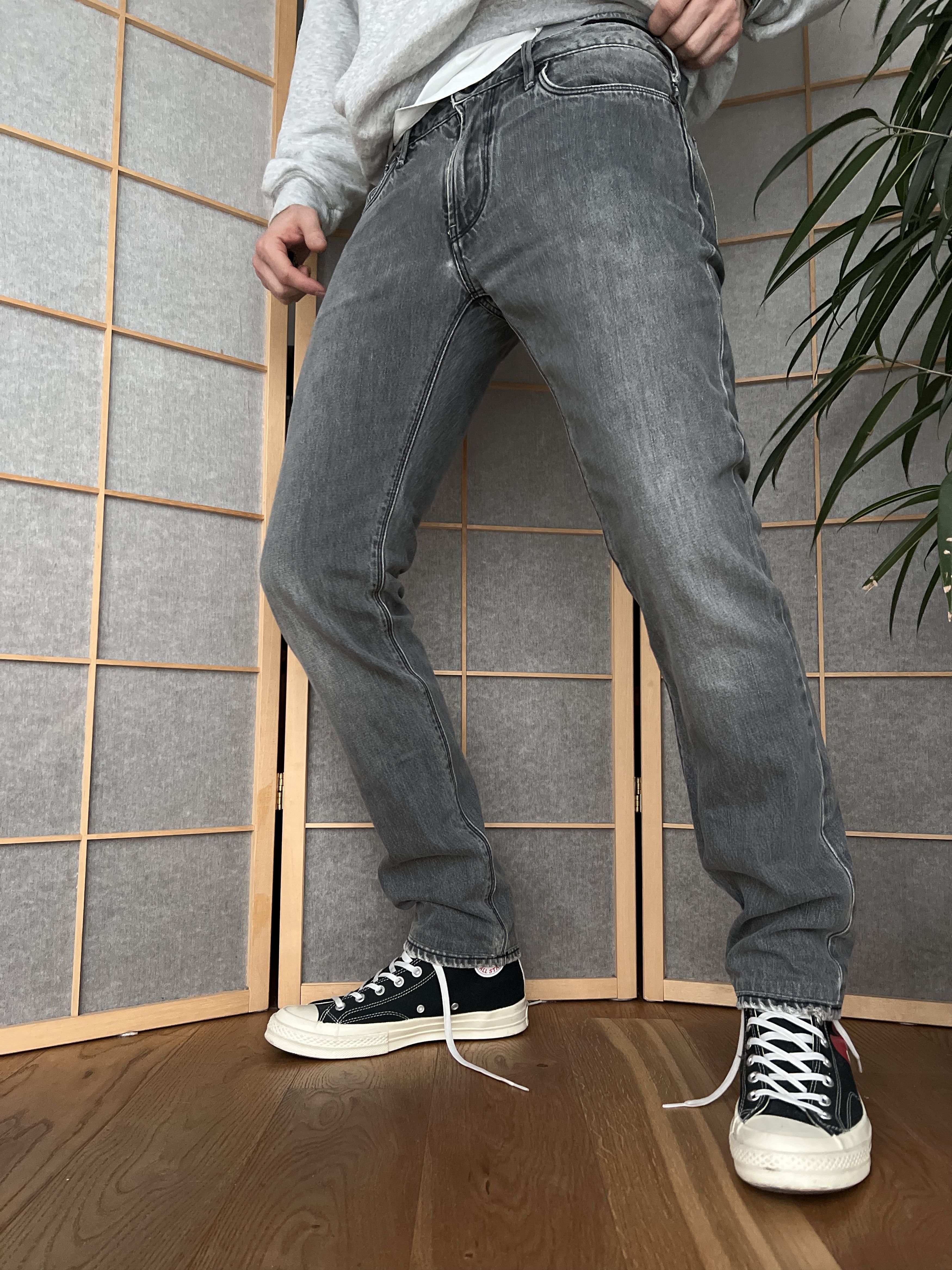 Armani Crazy! Armani jeans black skinny denim stretch slim pants Size US 31 - 3 Thumbnail