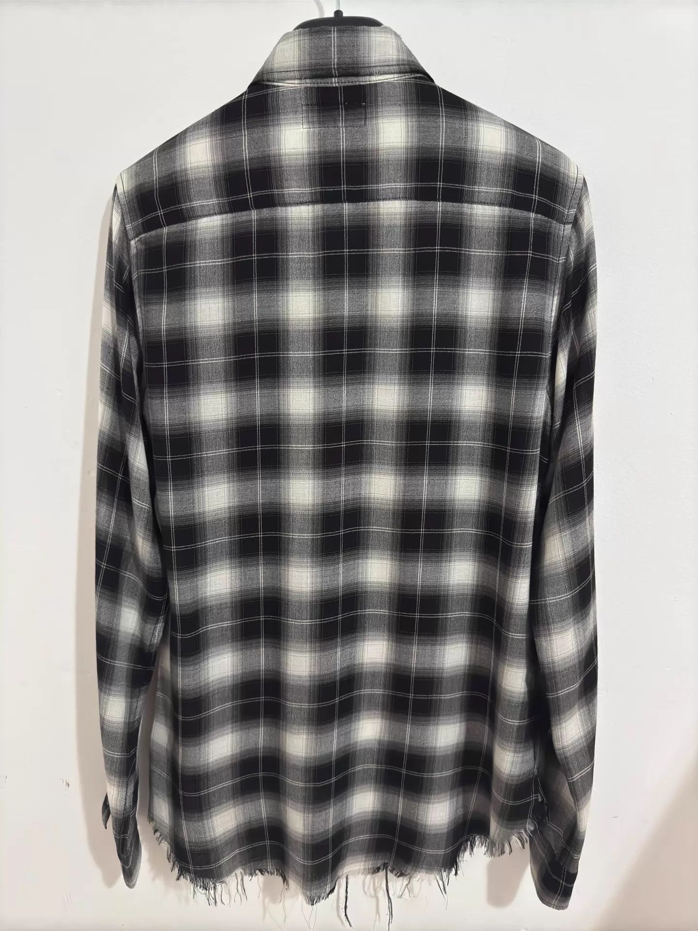 Saint Laurent Paris Saint Laurent 16SS Plaid Fringe Distressed Shirt Size US XS / EU 42 / 0 - 2 Thumbnail