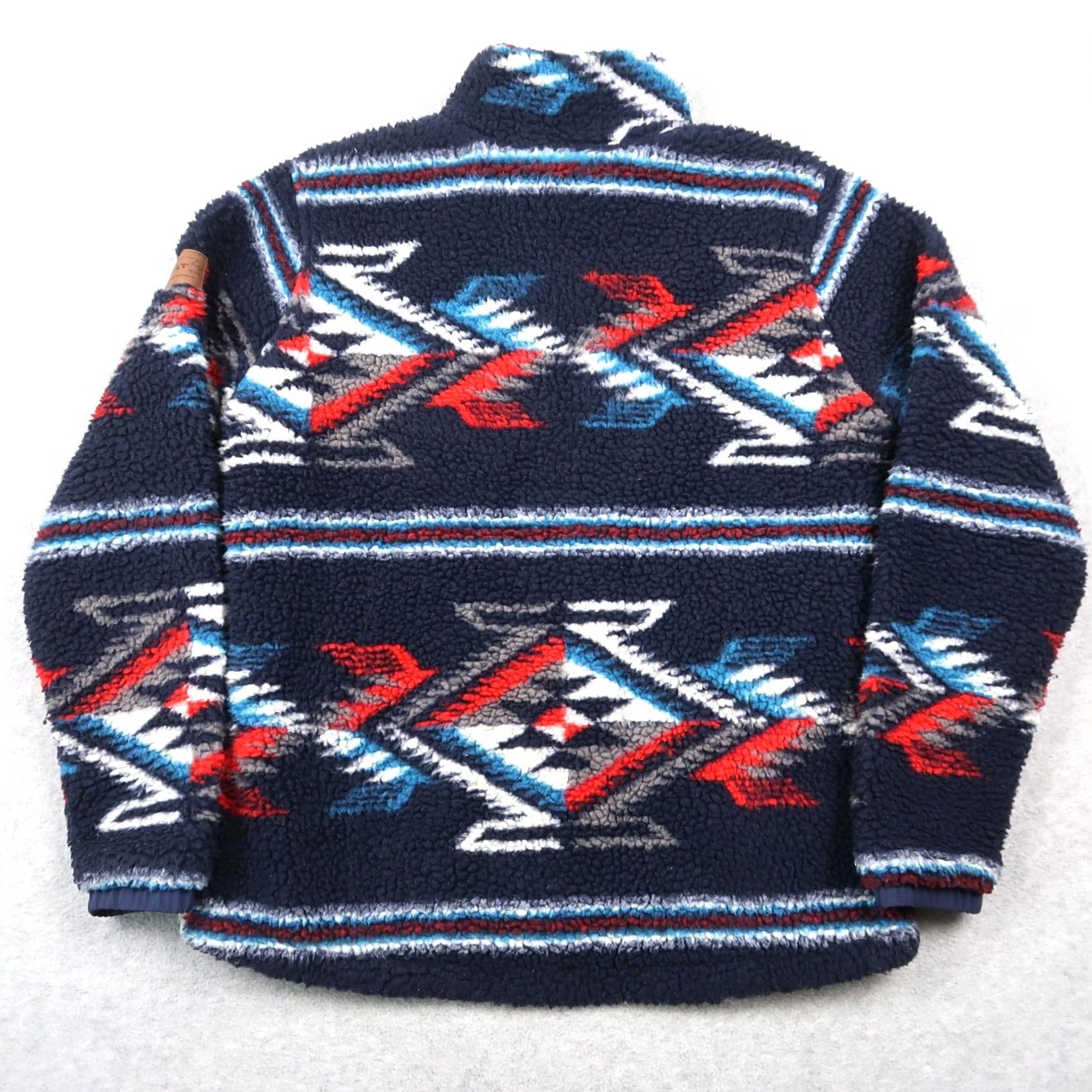 Ariat Ariat Jacket Aztec Blue Full Zip Long Sleeve Regular Size M Women’s Medium/Fleece Jacket/Aztec Pattern/Fleece/Blue/Garment Care: Machine Washable Size S / US 4 / IT 40 - 2 Thumbnail