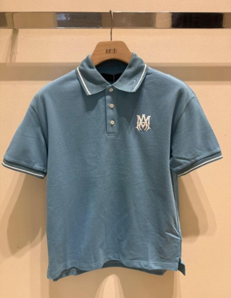 Amiri o1s1wg110526 Polo Shirt in Blue Size US XL / EU 56 / 4 - 1 Preview