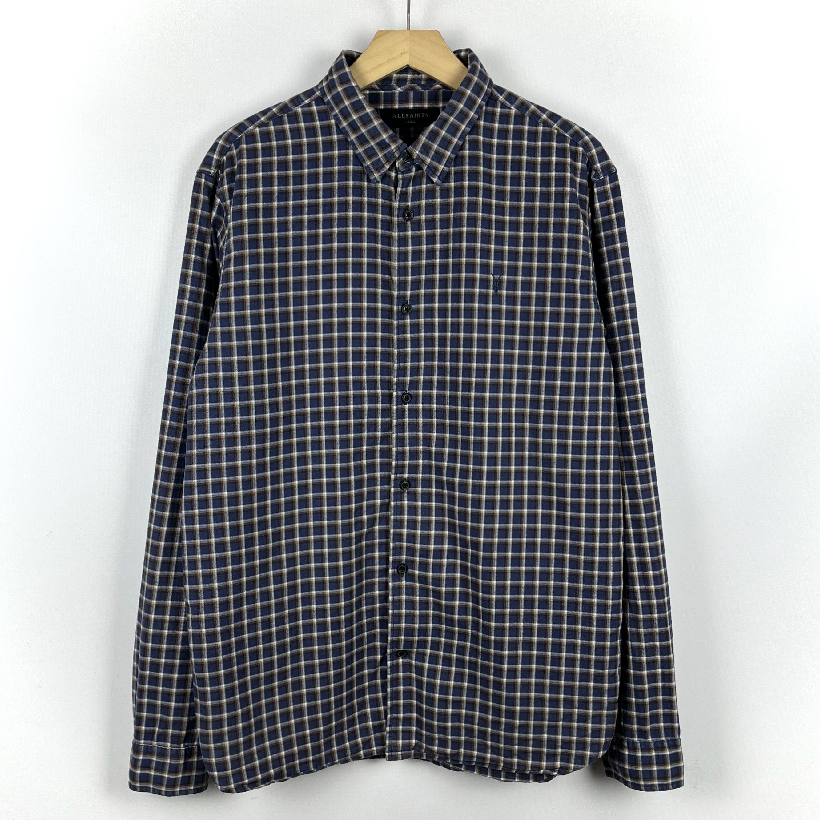 Allsaints Designer AllSaints Deming Long Sleeve Button Up Shirt Size US L / EU 52-54 / 3 - 1 Thumbnail