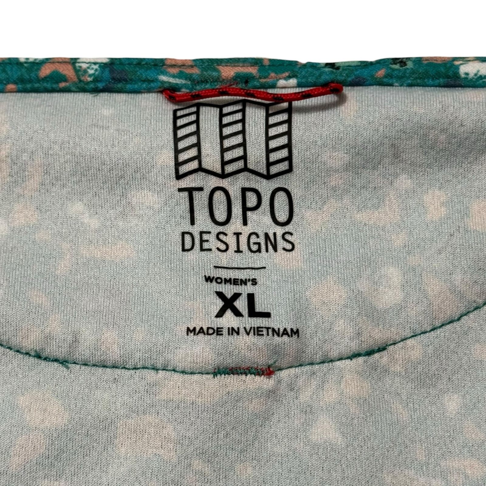 Topo Designs Topo Designs River Tank Turquoise Terrazzo Pattern Top XL Size XL / US 12-14 / IT 48-50 - 3 Thumbnail