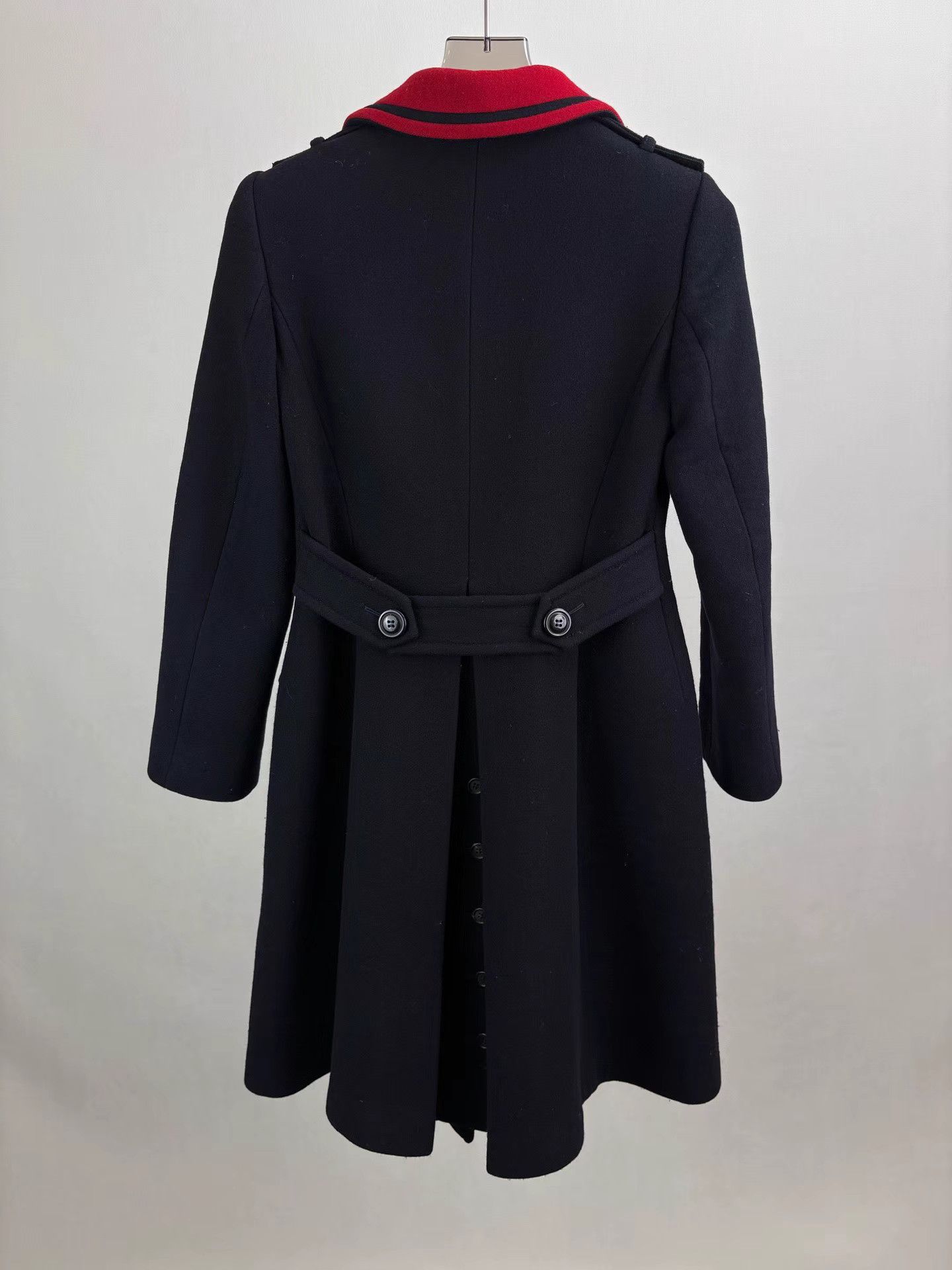 Miu Miu MIUMIU Contrast Collar Wool Coat Size US XXS / EU 40 - 2 Thumbnail