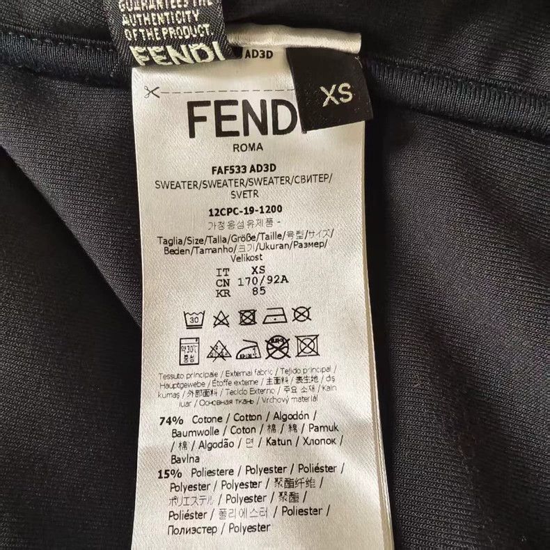 Fendi Fendi Fendi Zipper Hoodie with Logo Design-2506 Size US XS / EU 42 / 0 - 5 Thumbnail