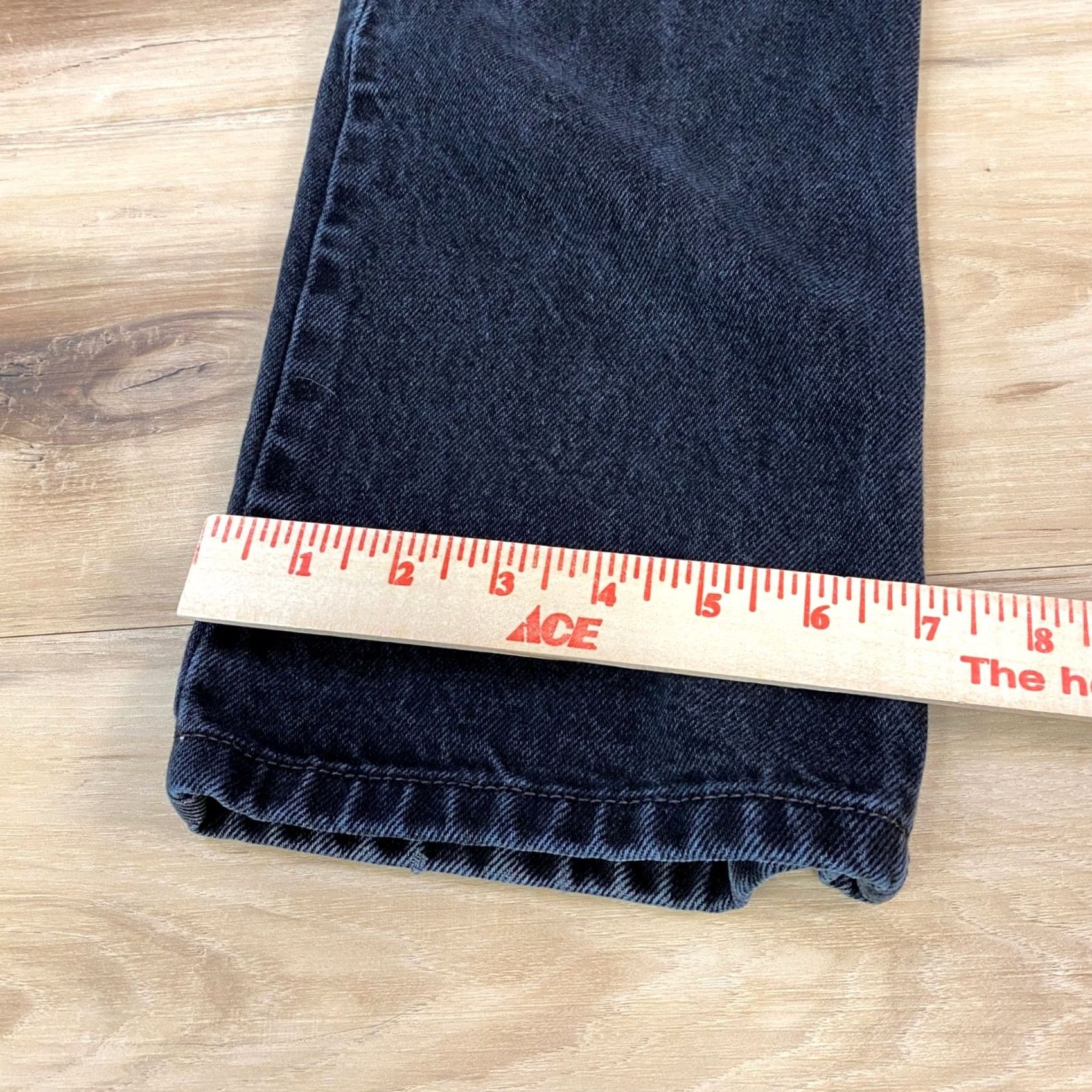 Levi's Levi's 505 Jeans Men 33x32 Heritage 100% Cotton Regular Fit Washed Black Vintage Straight Jeans Mens Size US 33 - 6 Thumbnail