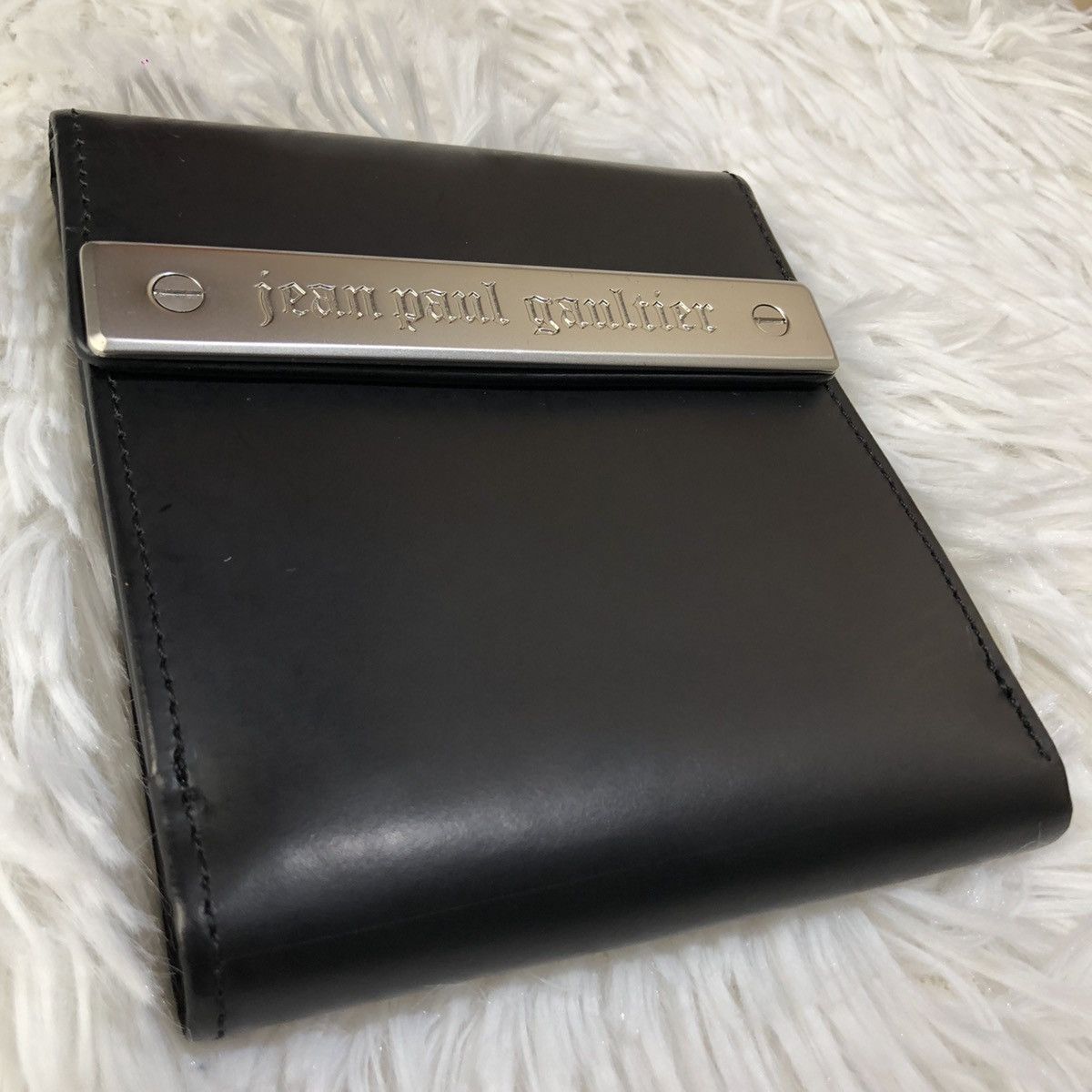 1980's JPG Black Leather Wallet .label: Jean Paul