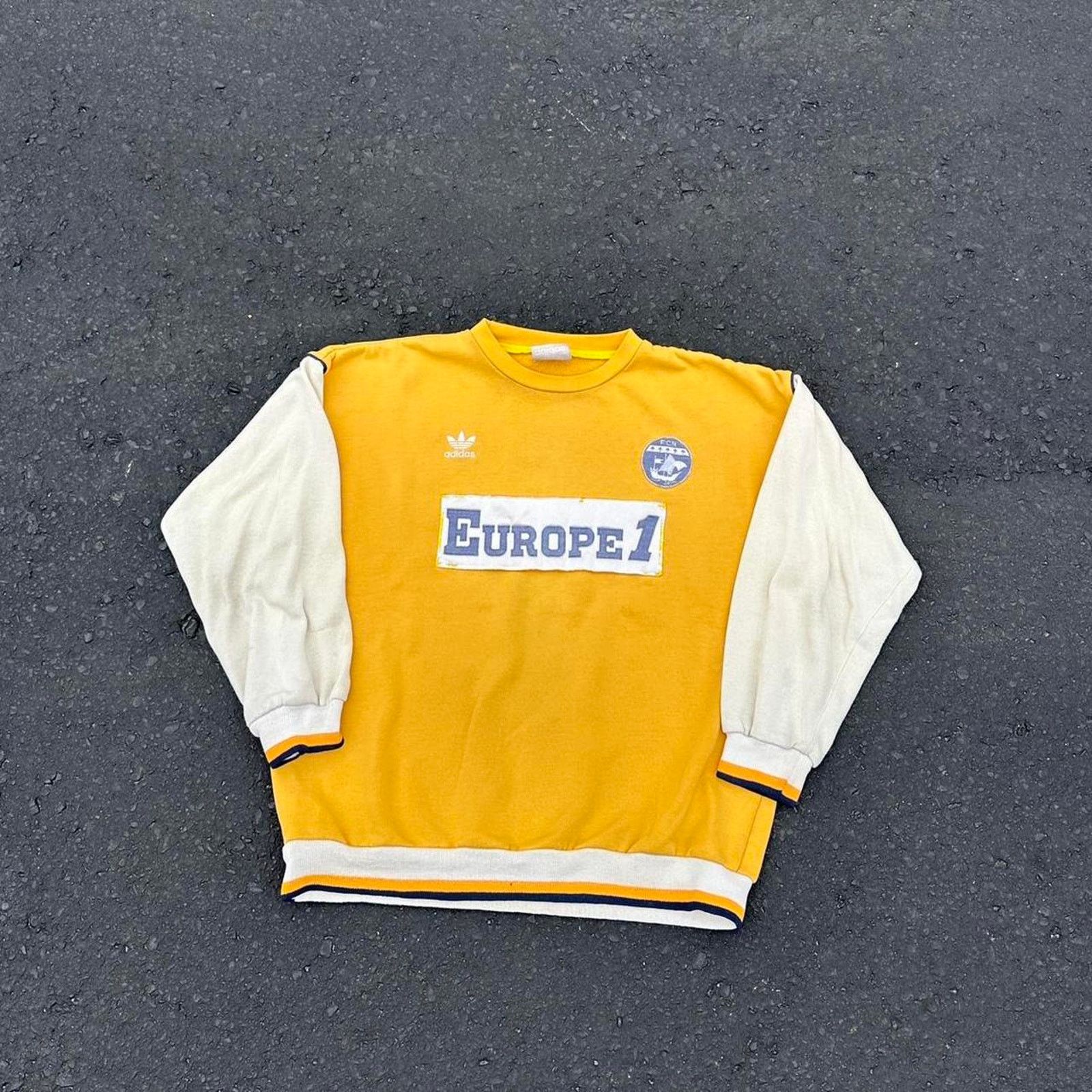 Adidas × Vintage Vintage 80s Adidas Europe Soccer Sweatshirt Size US L / EU 52-54 / 3 - 1 Thumbnail