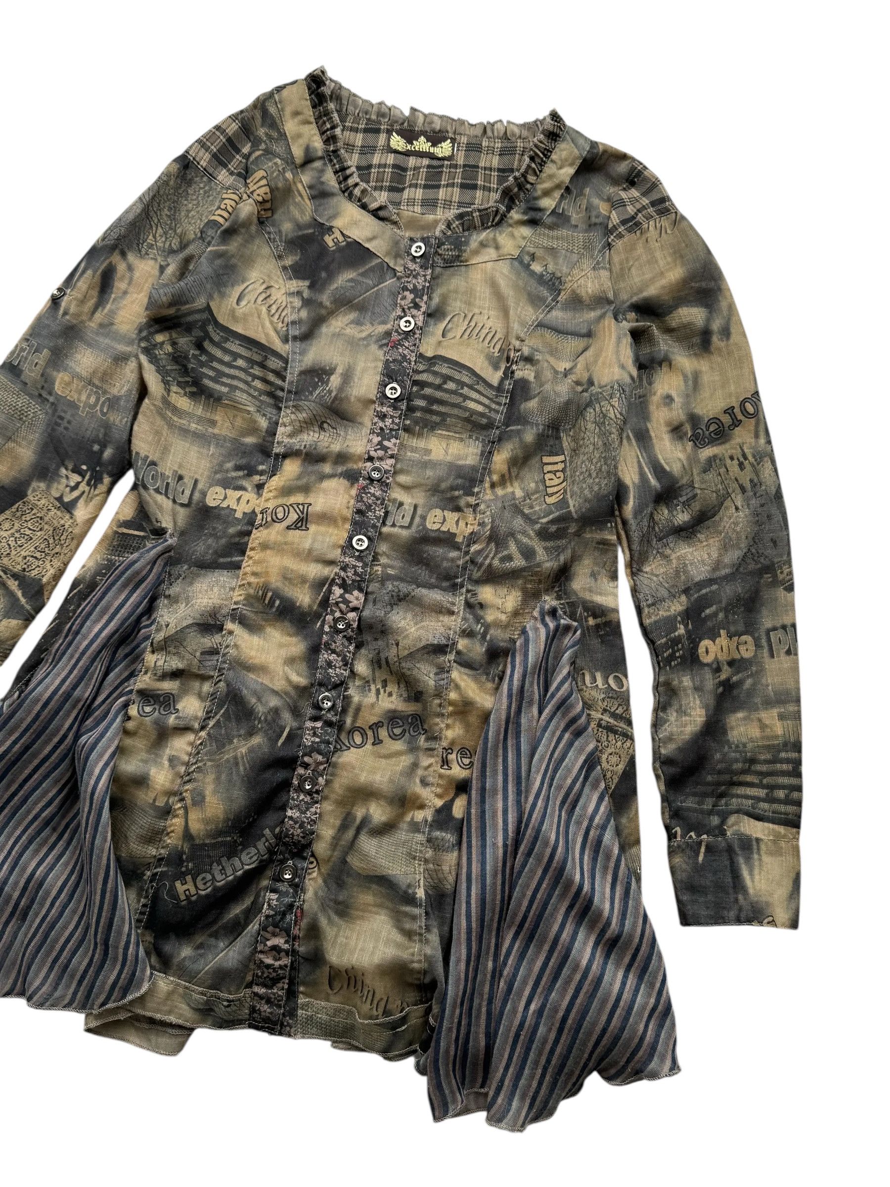 Japanese Brand Y2K Printed Dress With Long Sleeve(V193) Size L / US 10 / IT 46 - 3 Thumbnail
